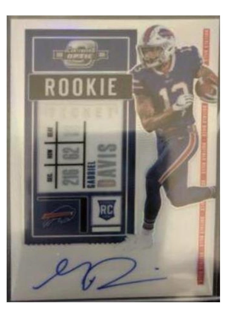 2020 Panini Contenders Optic Base Set Gabriel Davis Autograph Silver #139 card