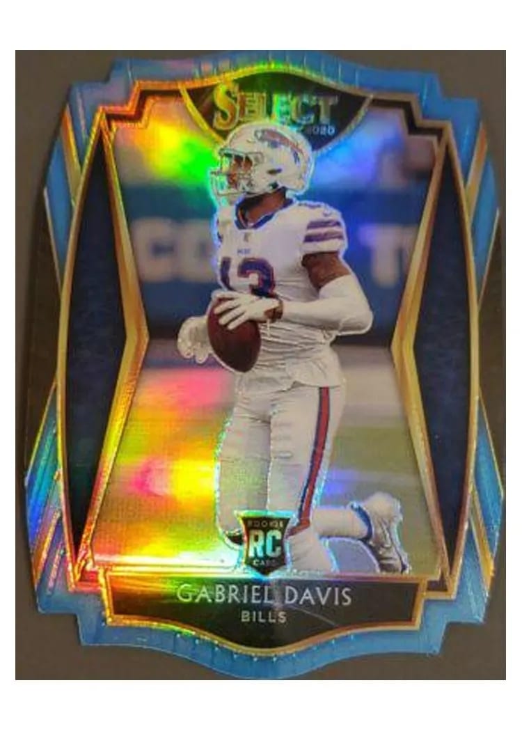 2020 Panini Select Base Set Gabriel Davis Light Blue Prizm Die Cut #182 card