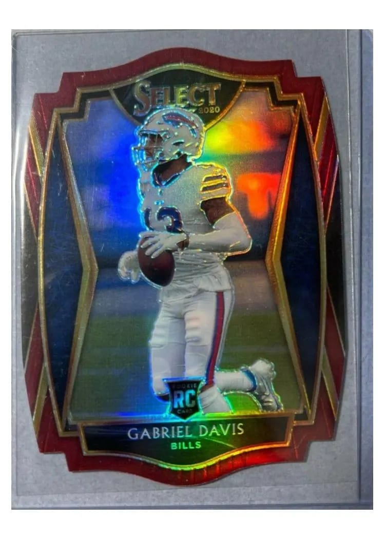 2020 Panini Select Base Set Gabriel Davis Maroon Prizm Die Cut #182 card