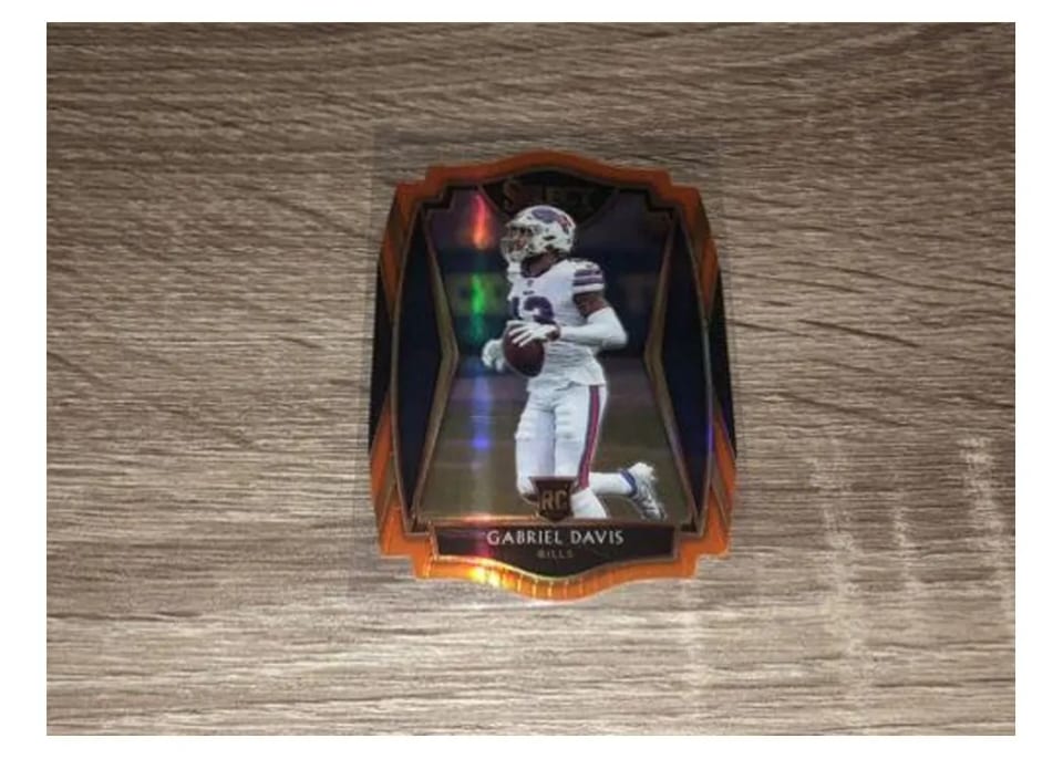 2020 Panini Select Base Set Gabriel Davis Orange Prizm Die Cut #182 card