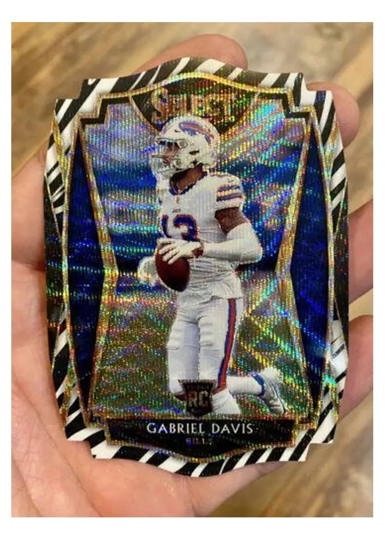 2020 Panini Select Base Set Gabriel Davis Zebra Prizm Die Cut #182 card
