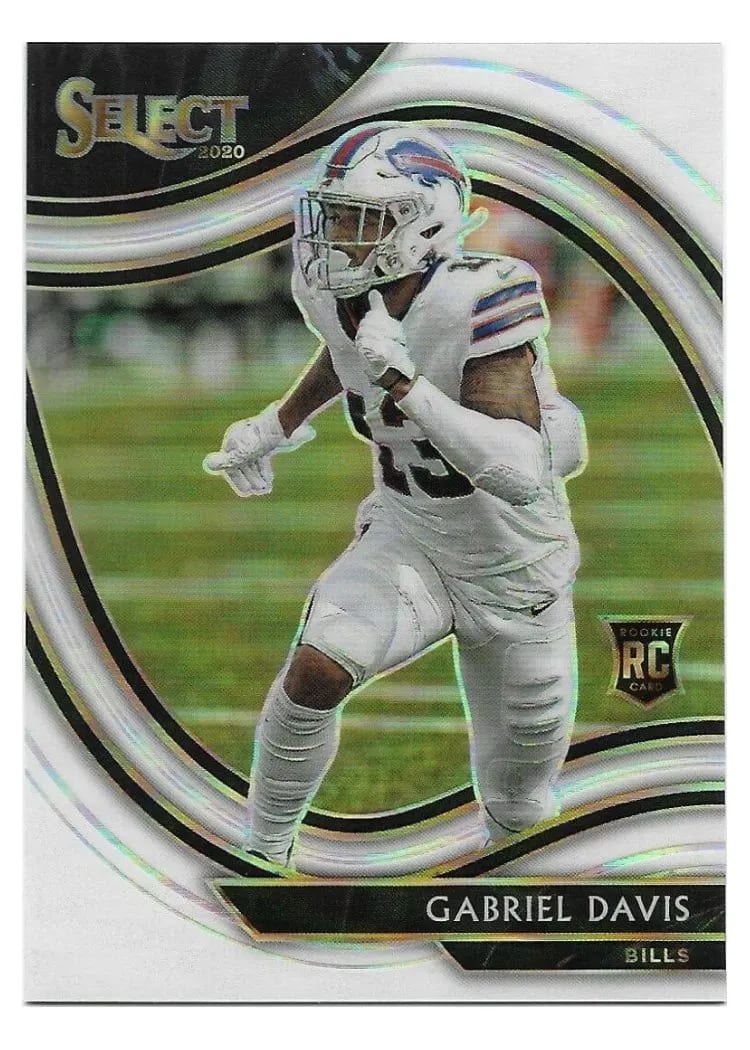 2020 Panini Select Base Set Gabriel Davis White Prizm #382 card