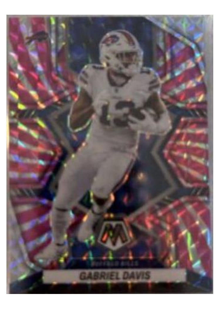 2022 Panini Mosaic Base Set Gabriel Davis Pink Swirl #22 card