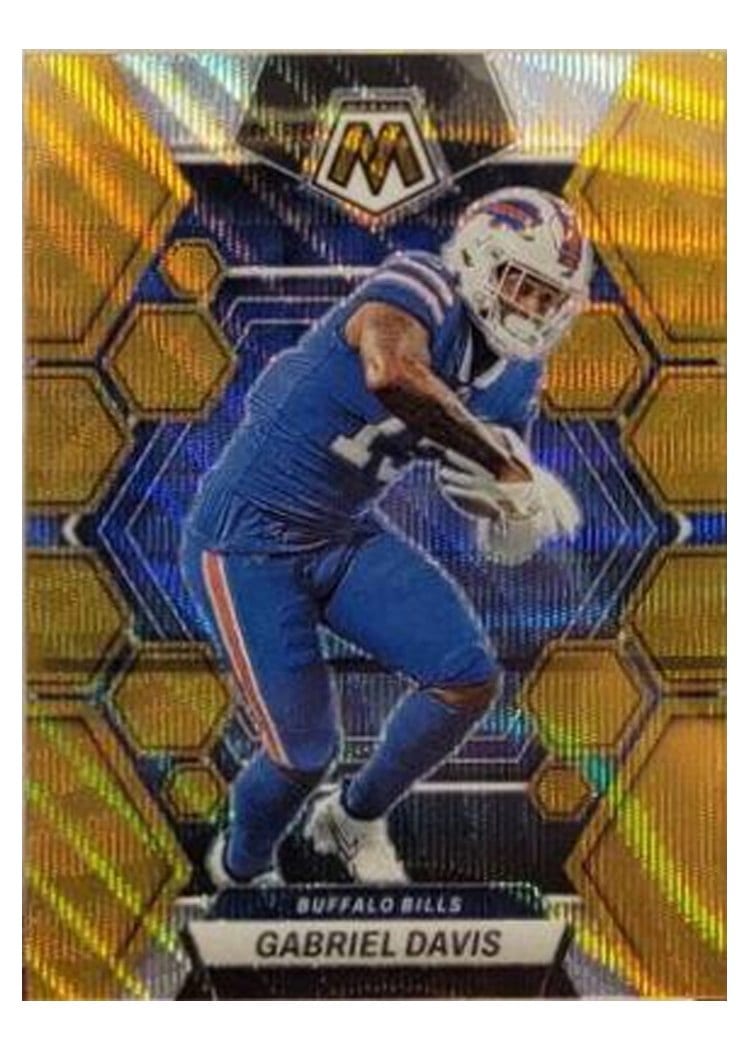 2023 Panini Mosaic Base Set Gabriel Davis Gold Wave #23 card