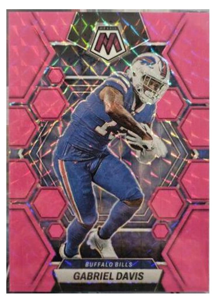 2023 Panini Mosaic Base Set Gabriel Davis Pink Fluorescent #23 card