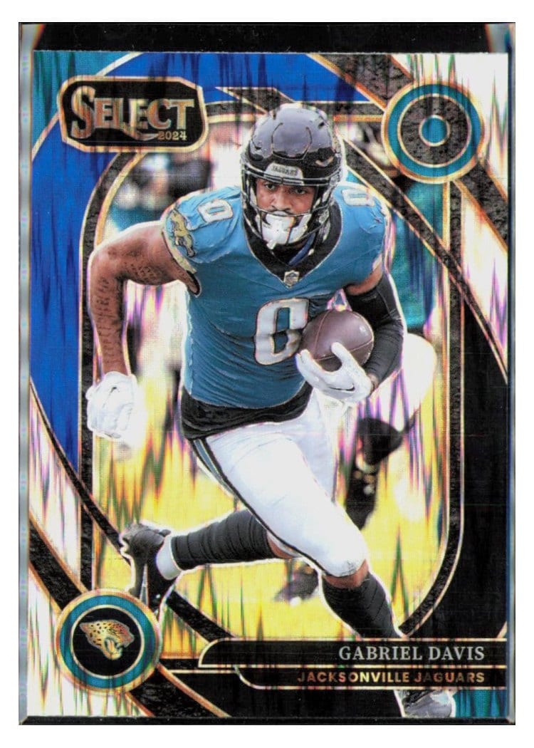 2024 Panini Select Base Set Gabriel Davis Black Blue Prizm Shock #257 card