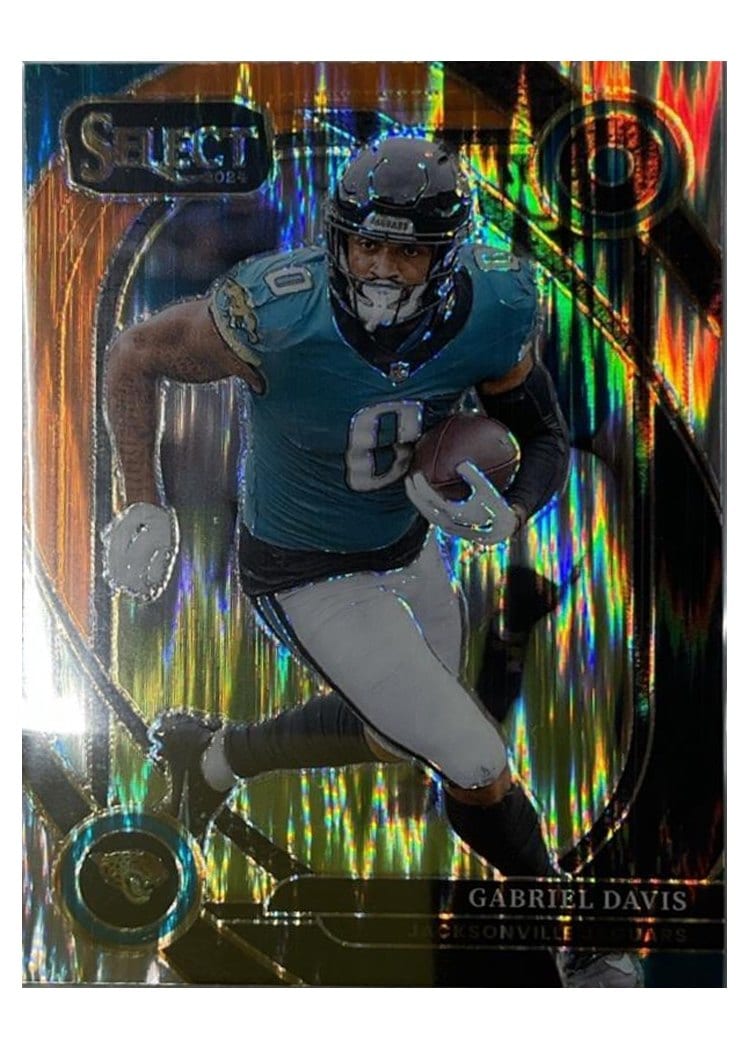 2024 Panini Select Base Set Gabriel Davis Black Orange Prizm Shock #257 card
