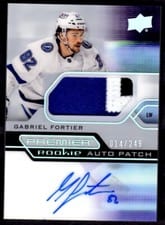 2021-22 Upper Deck Premier Acetate Rookie Autograph Patch Gabriel Fortier #AR-GF card