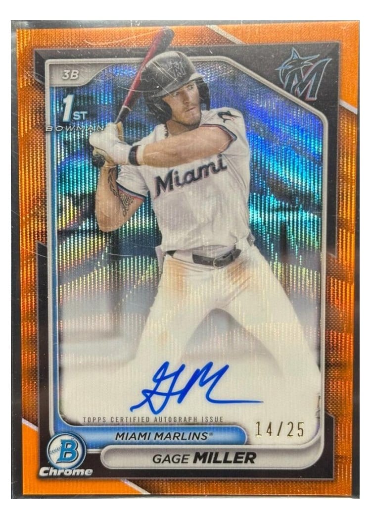 2024 Bowman Draft Chrome Prospect Autographs Gage Miller #CPA-GM card