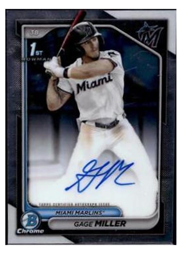 2024 Bowman Draft Chrome Prospect Autographs Gage Miller #CPA-GM card