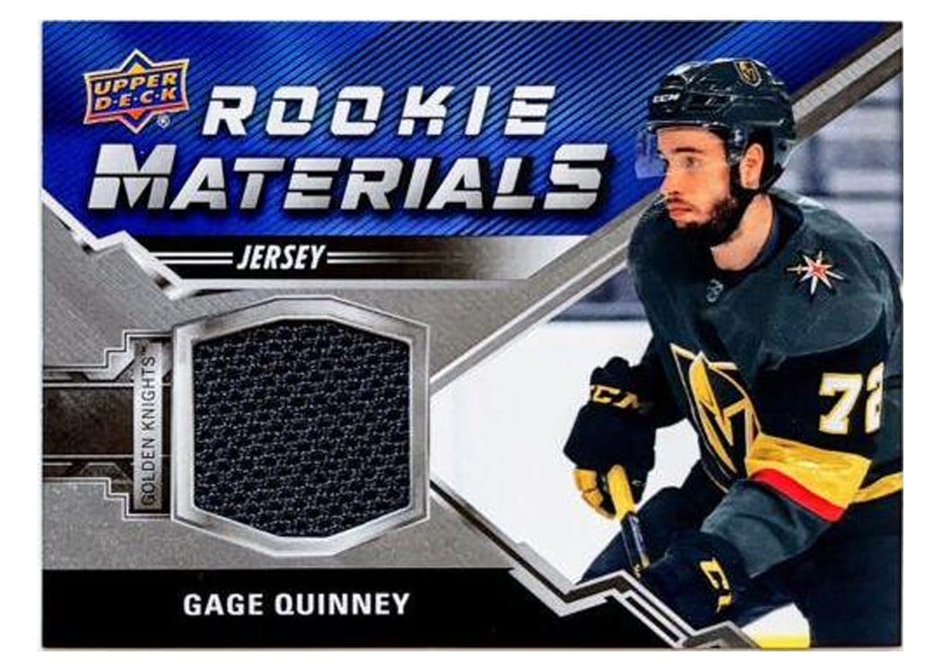 2020-21 Upper Deck Rookie Materials Gage Quinney #RM-GQ card