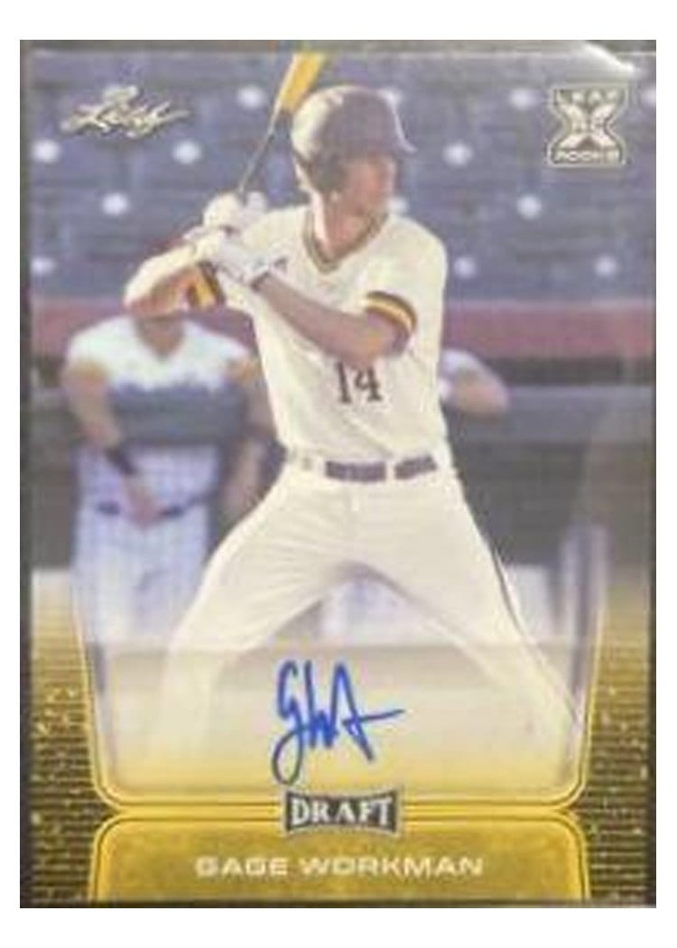 2020 Leaf Draft Retail Autographs Gage Workman #BA-GW1 card