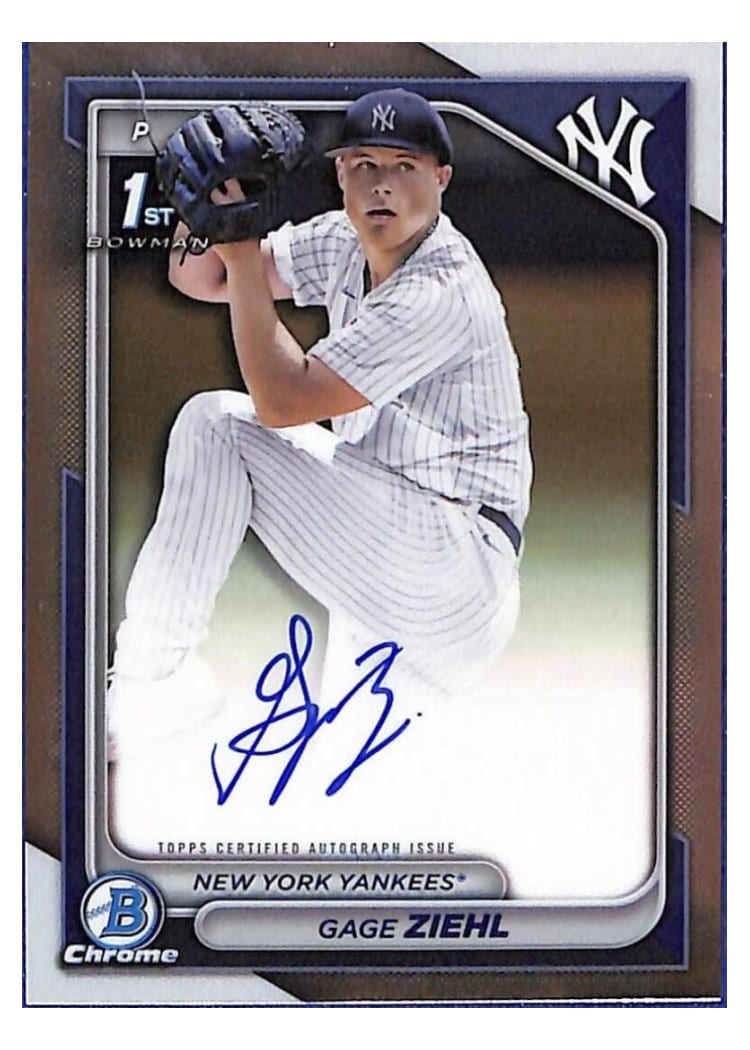2024 Bowman Draft Chrome Prospect Autographs Gage Ziehl #CPA-GZ card