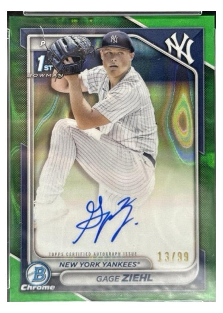 2024 Bowman Draft Chrome Prospect Autographs Gage Ziehl #CPA-GZ card