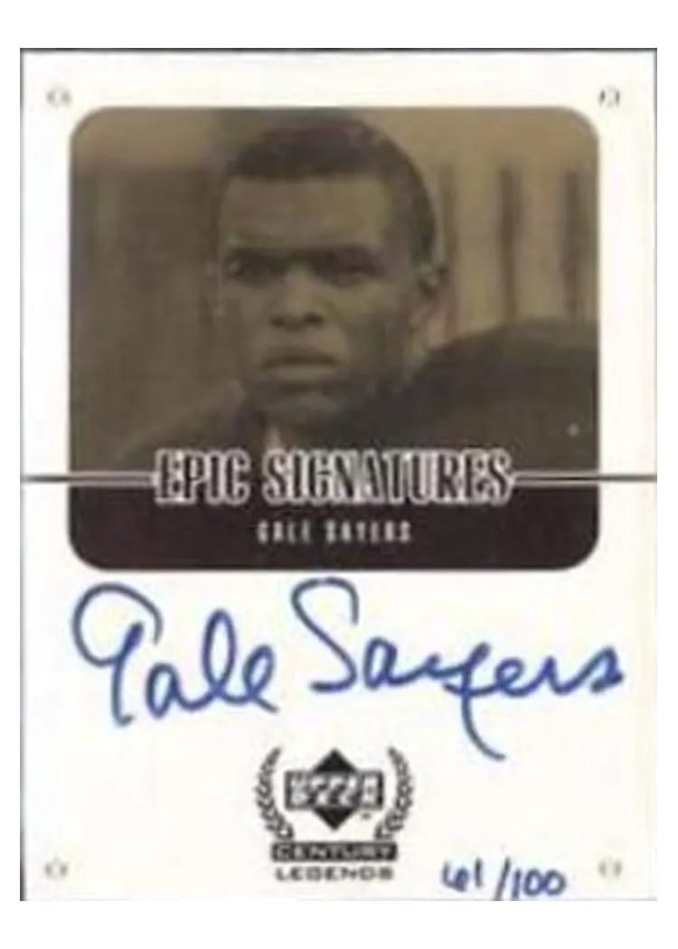 1999 Upper Deck Century Legends Epic Signatures Gale Sayers #GSC card