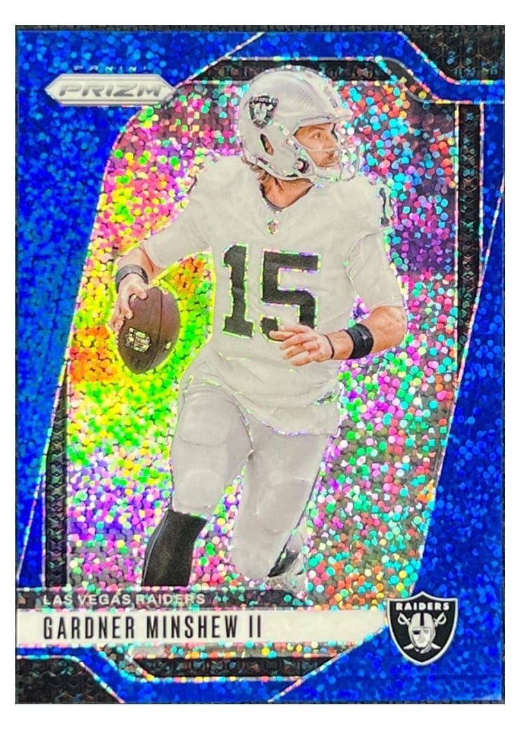 2024 Panini Prizm Base Set Gardner Minshew II Blue Sparkle #148 card