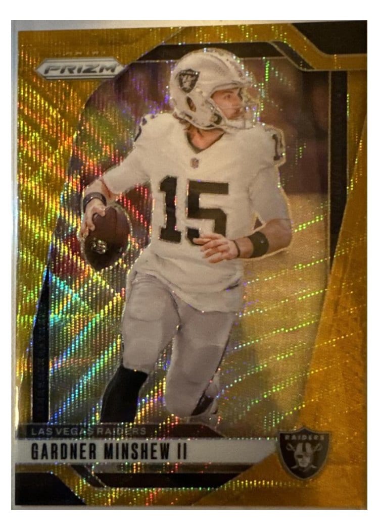 2024 Panini Prizm Base Set Gardner Minshew II Wave Gold #148 card