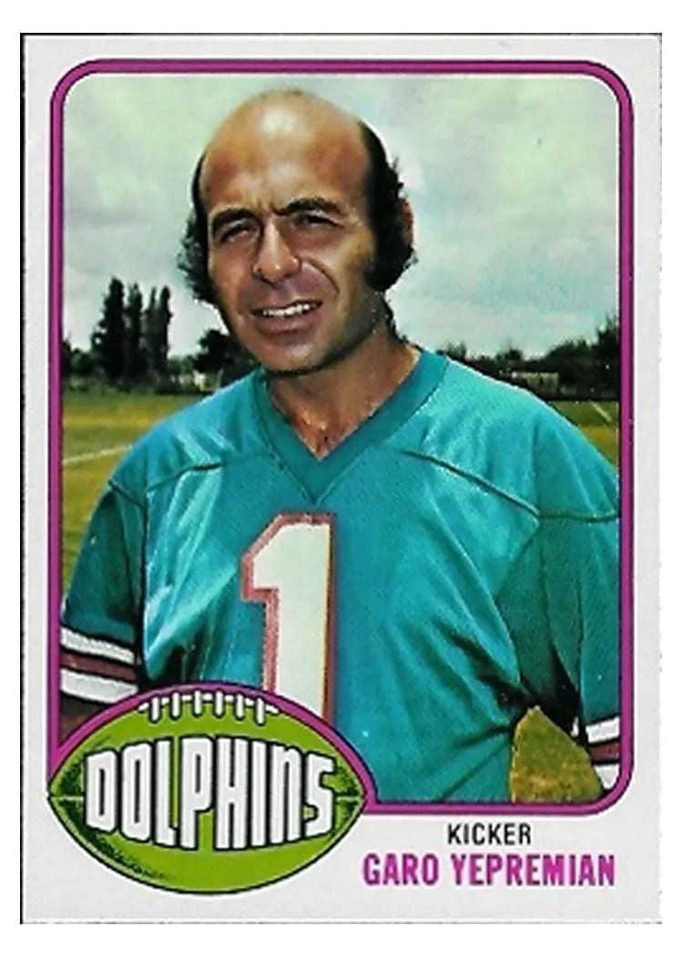 1976 Topps Garo Yepremian #435 card