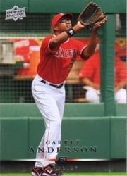 2008 Upper Deck Base Set Garret Anderson #10 card