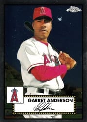 2021 Topps Chrome Platinum Anniversary Base Set Garret Anderson #599 card