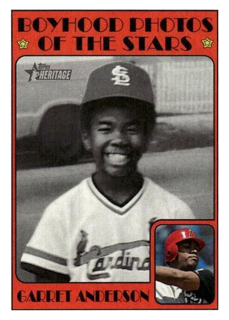 2021 Topps Heritage Minor League 1972 Topps Boyhood Photos of the Stars Garret Anderson #72TBPS-3 card