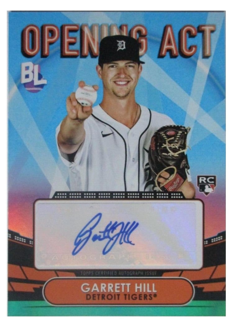 2023 Topps Big League Opening Act Autographs Garrett Hill #OAA-GHI card