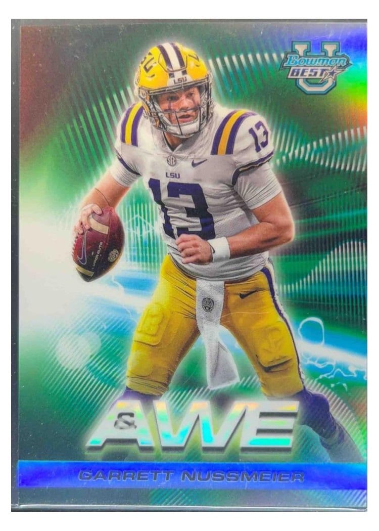2024 Bowman University Best Shock & Awe Set Garrett Nussmeier #SA-19 card