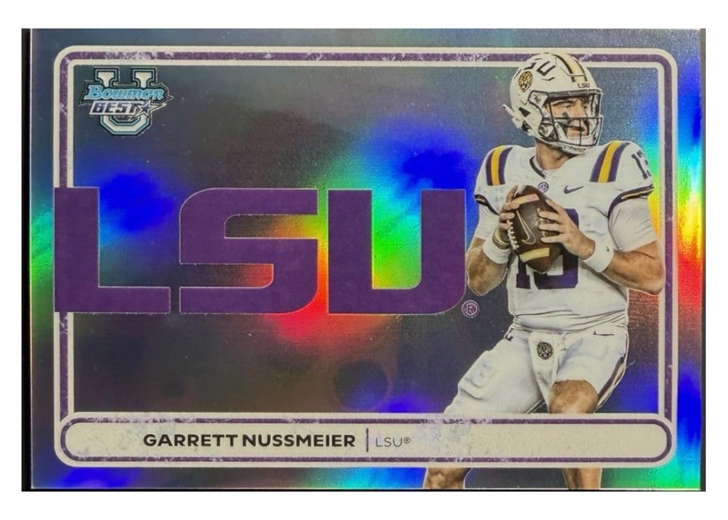 2025 Bowman University Best Campus Crests Refractor Garrett Nussmeier #CC-14 card