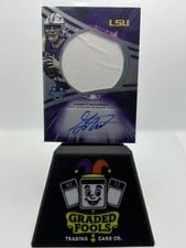 2025 Bowman University Best Prospect Jumbo Relic Autographs Refractor Garrett Nussmeier #JRA-GN card