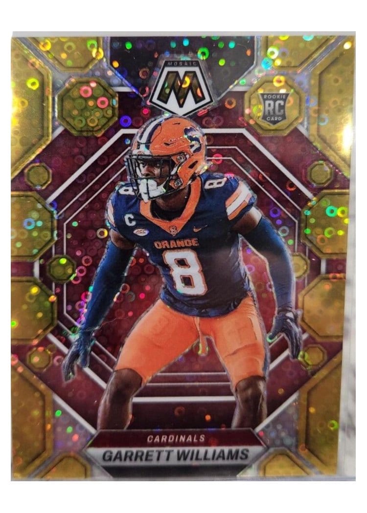 2023 Panini Mosaic Base Set Garrett Williams No Huddle Gold #321