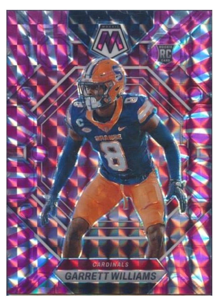 2023 Panini Mosaic Base Set Garrett Williams Pink Swirl #321