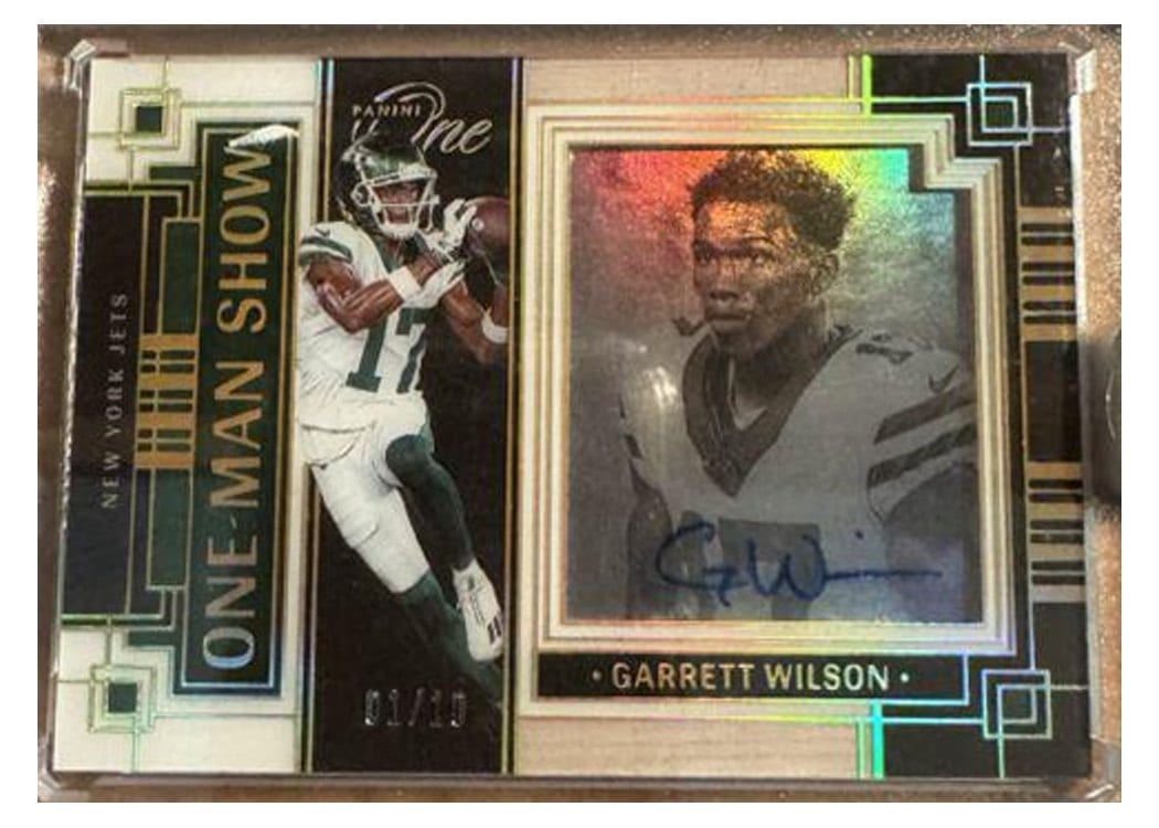 2023 Panini One One Man Show Garrett Wilson #168 card