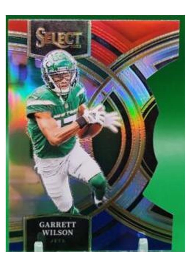 2023 Panini Select Base Set Garrett Wilson Red Blue Prizm Die-Cut #115 card