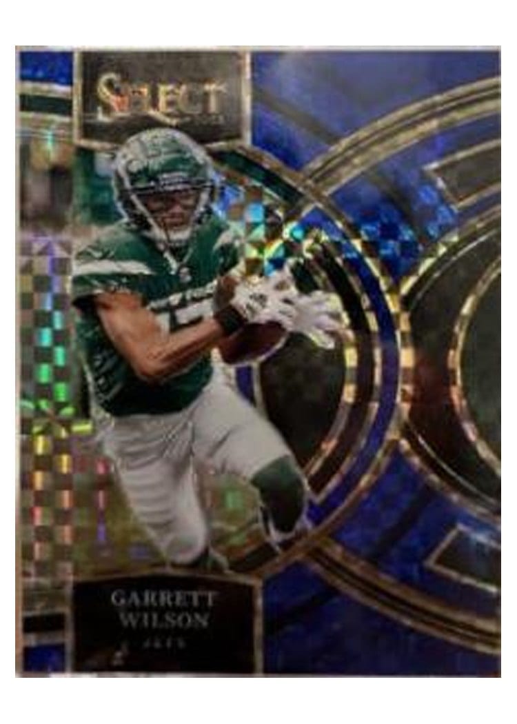 2023 Panini Select Base Set Garrett Wilson Blue Prizm #115 card