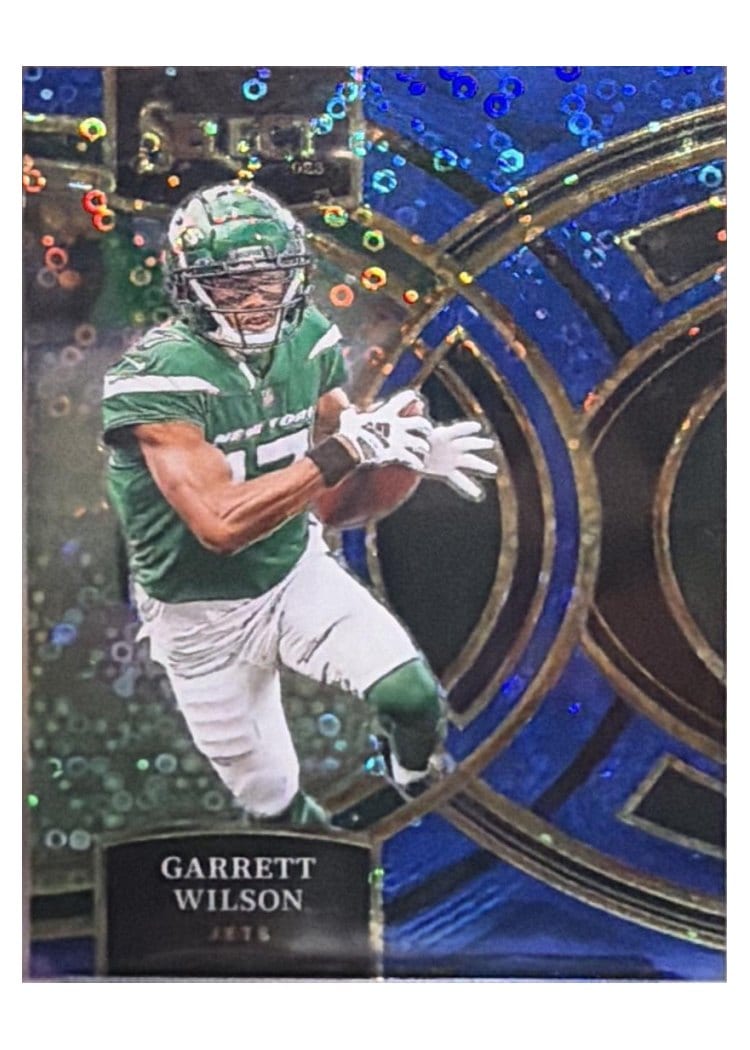 2023 Panini Select Base Set Garrett Wilson Disco Blue Prizm #115 card