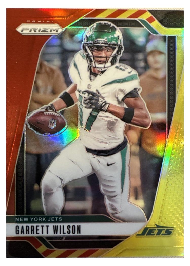 2024 Panini Prizm Base Set Garrett Wilson Red Yellow #224 card