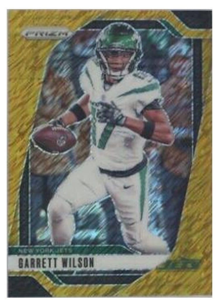 2024 Panini Prizm Base Set Garrett Wilson Gold Shimmer #224 card