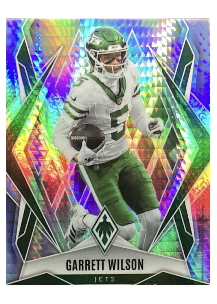 2025 Panini Phoenix Base Set Garrett Wilson Silver Hyper #52 card