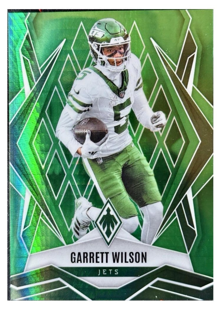 2025 Panini Phoenix Base Set Garrett Wilson Green Hyper #52 card