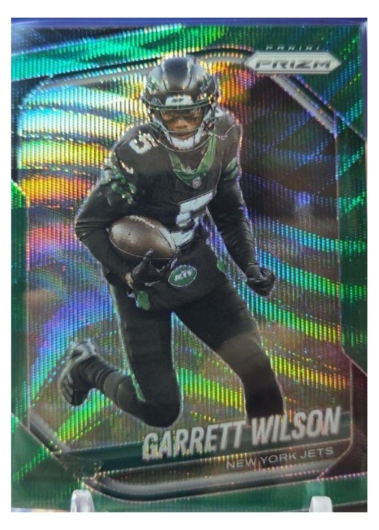 2025 Panini Prizm Base Set Garrett Wilson Green Wave #178 card