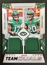 2022 Panini Rookies & Stars Team Duals Garrett Wilson / Breece Hall #TD-NJ card