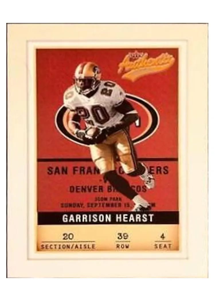 2002 Fleer Authentix Garrison Hearst #39 card