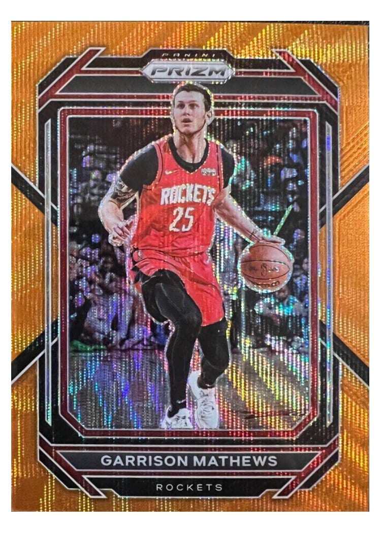 2022-23 Panini Prizm Base Set Garrison Mathews Gold Wave Prizm #188 card