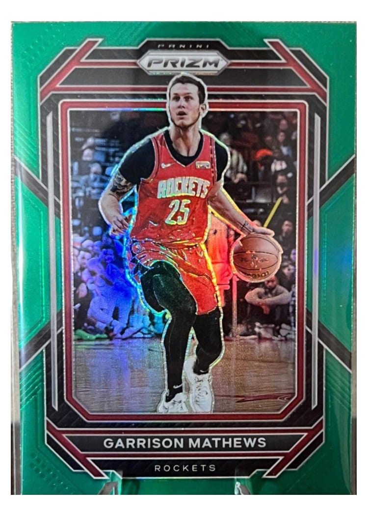 2022-23 Panini Prizm Base Set Garrison Mathews Green Pulsar Prizm #188 card