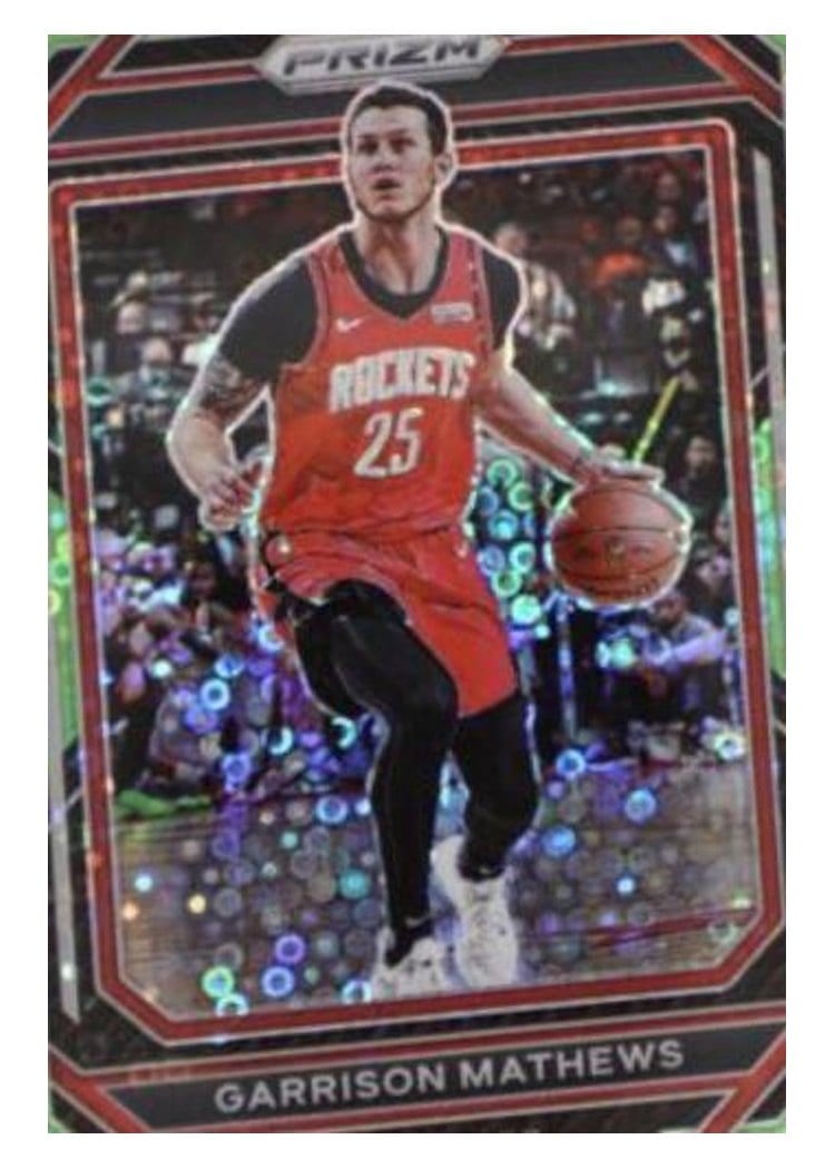 2022-23 Panini Prizm Base Set Garrison Mathews Green Shimmer Prizm #188 card