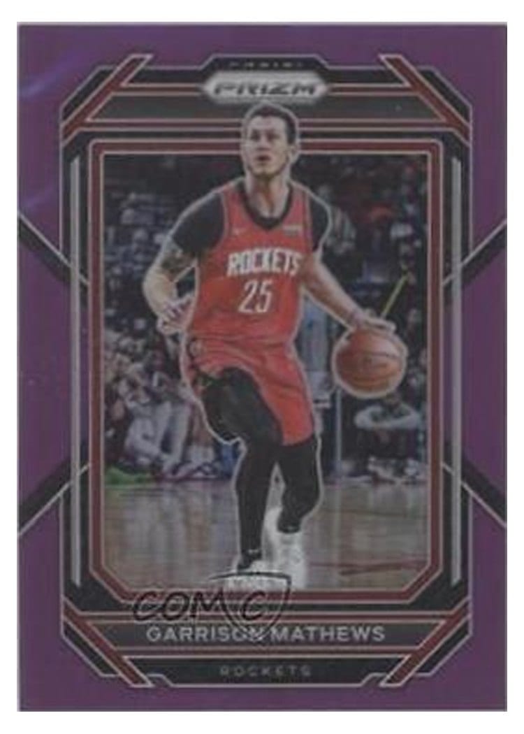 2022-23 Panini Prizm Base Set Garrison Mathews Purple Prizm #188 card