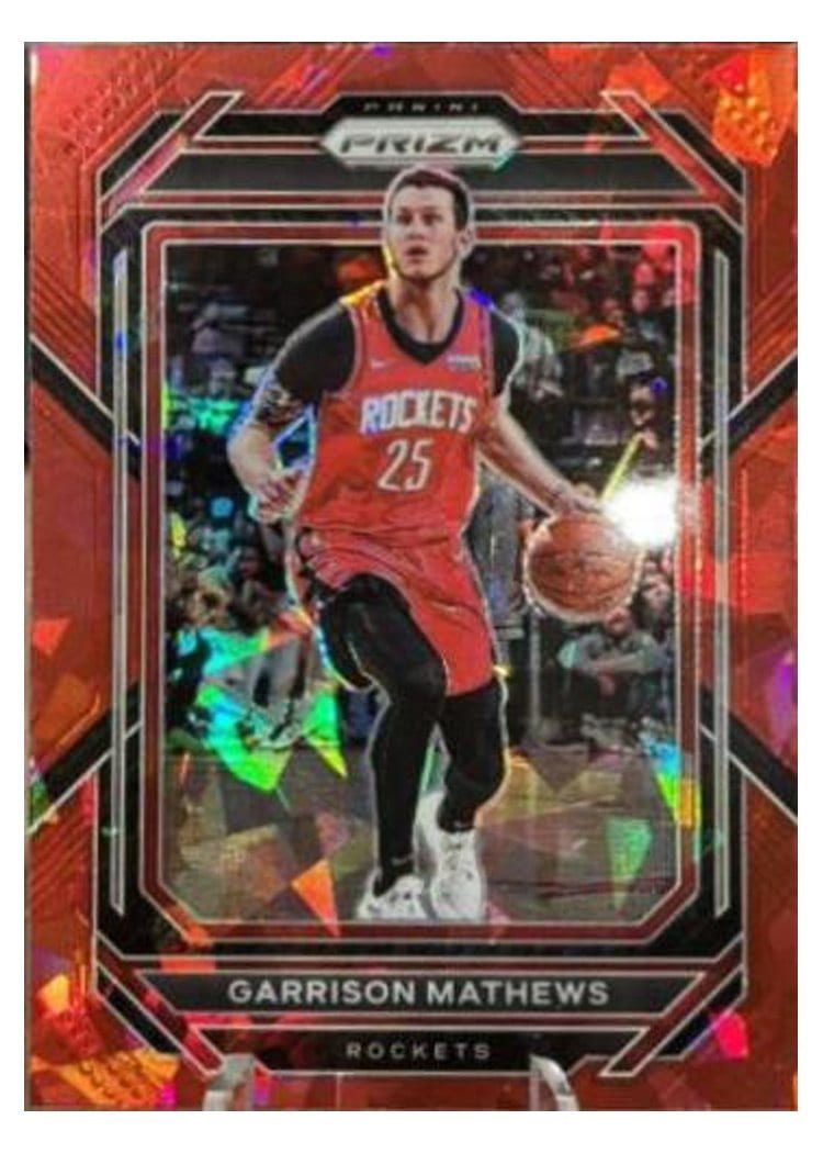 2022-23 Panini Prizm Base Set Garrison Mathews Red Ice Prizm #188 card