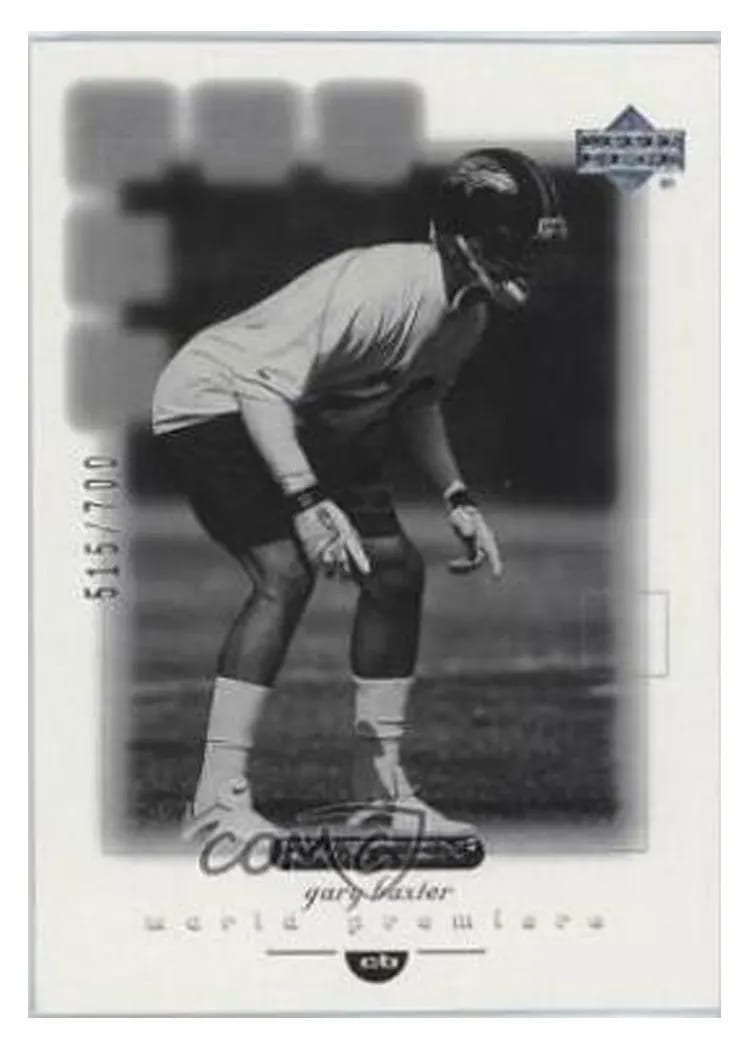 2001 Upper Deck Ovation Gary Baxter Black & White Rookies #101 card
