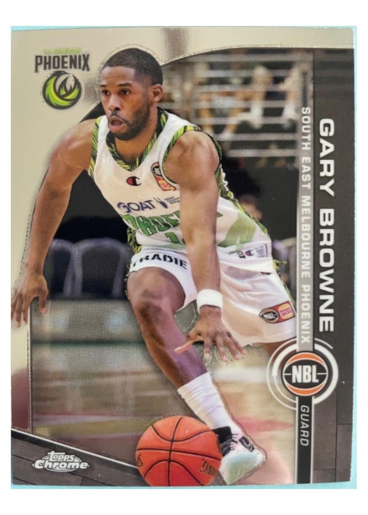 2023-24 Topps Chrome NBL Base Set Gary Browne #80 card