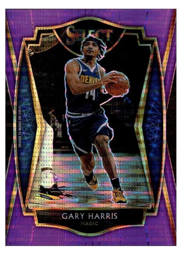 2020-21 Panini Select Base Set Gary Harris Neon Purple Pulsar #160 card